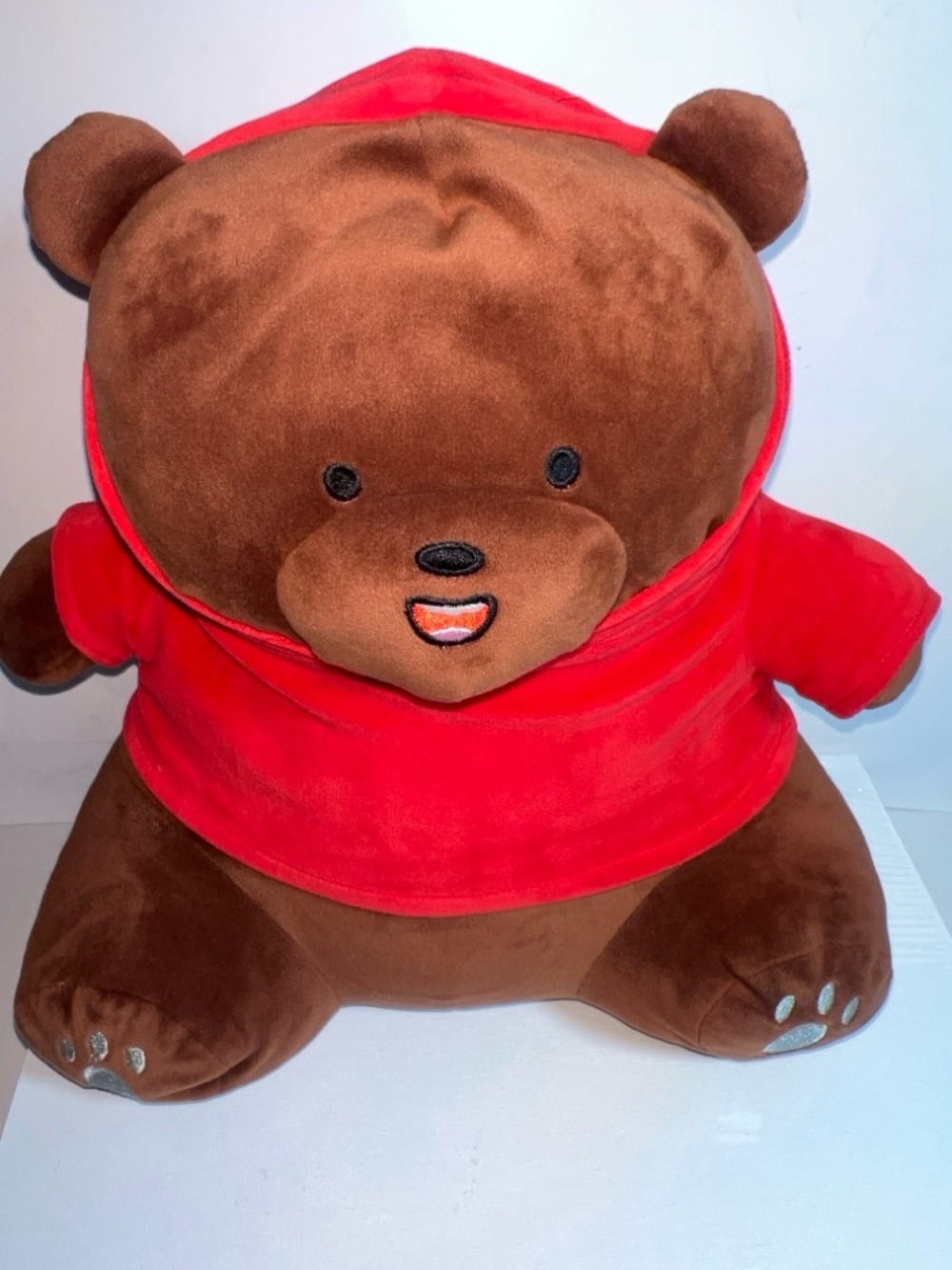 MINISO x We Bare Bears Grizzly Bear Plush in Red Shirt